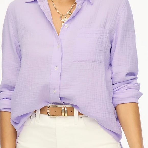 J. Crew Tops - J. Crew Light Purple Button-Down Shirt